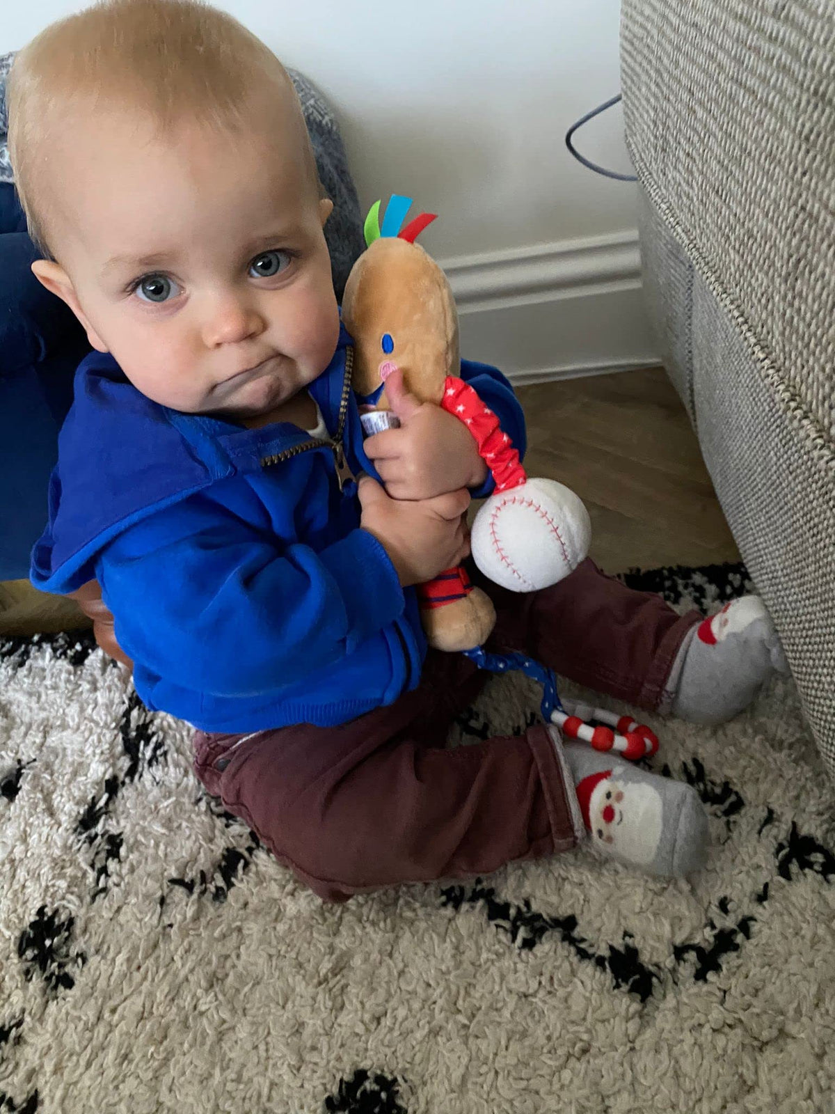 Little Sport Star baseball toy helps develop hand-eye coordination through bat and ball.