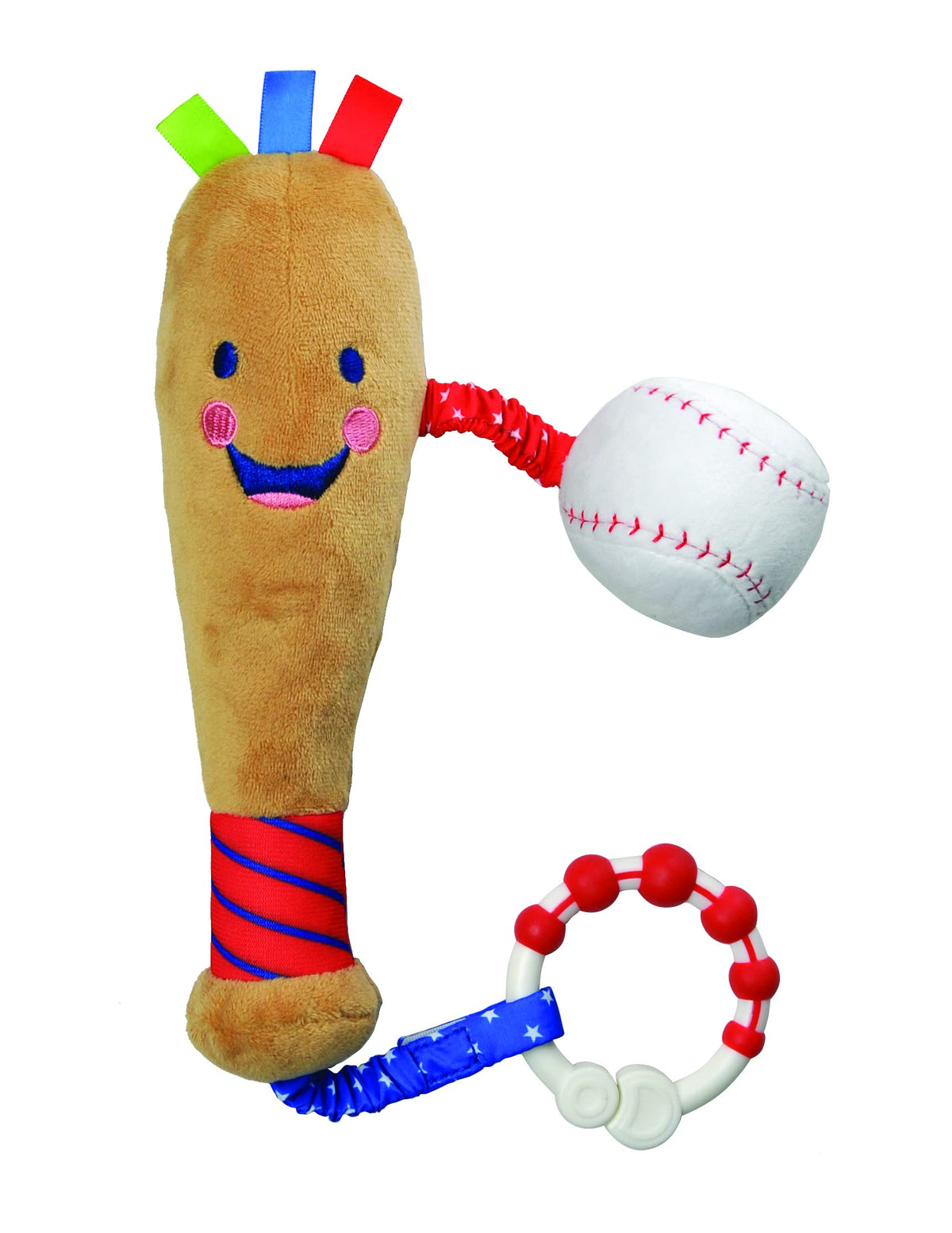 Little Sport Star newborn baseball toy with soft bat supports safe, tactile play.