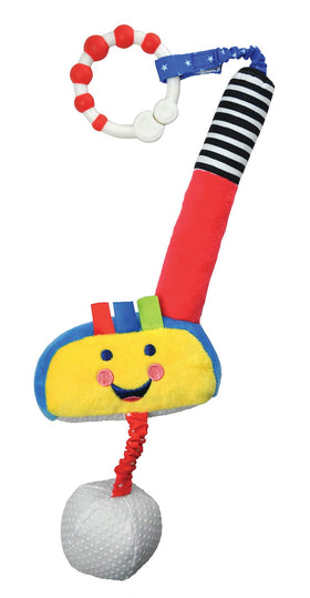 Little Sport Star newborn golf club with squeaker for sensory play.