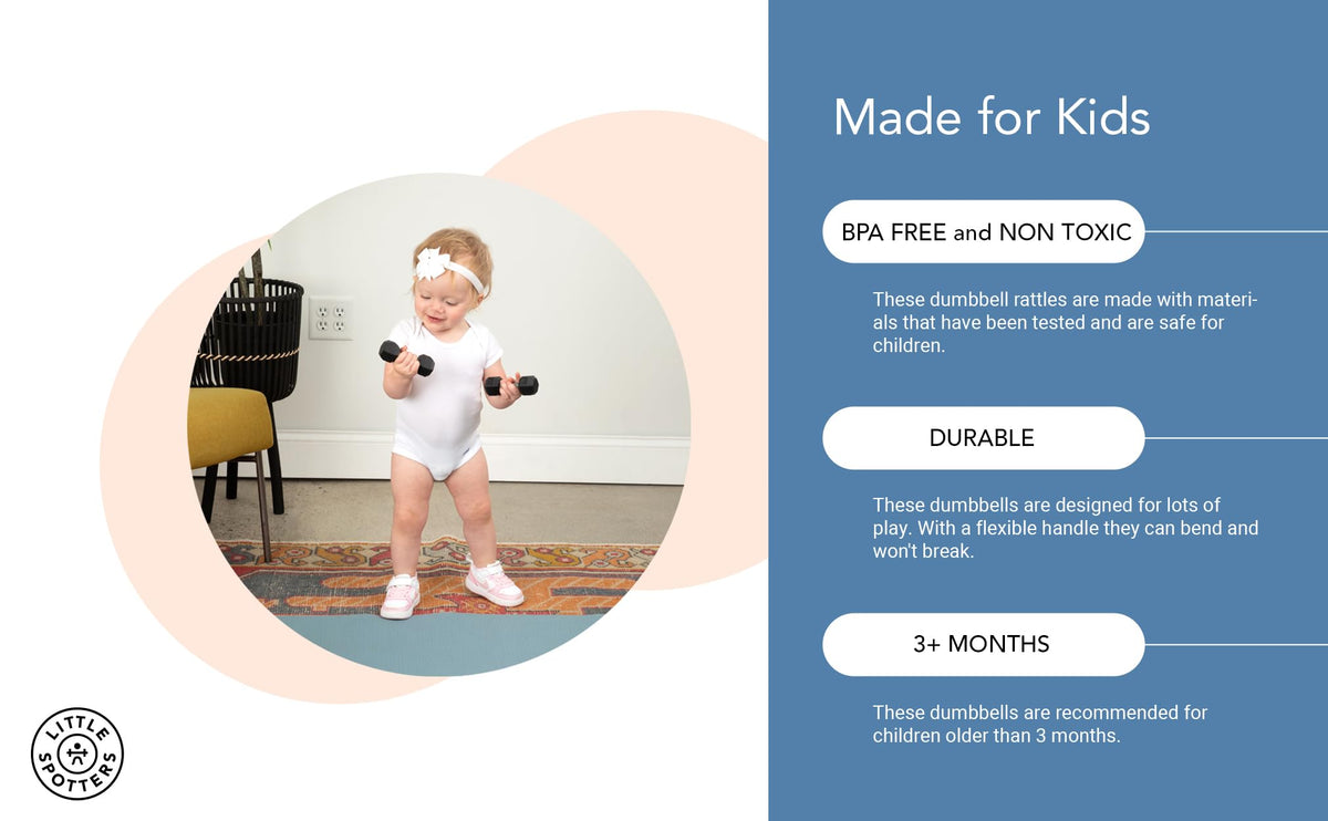 Little Spotters lightweight rattles are BPA-free and safe for early play