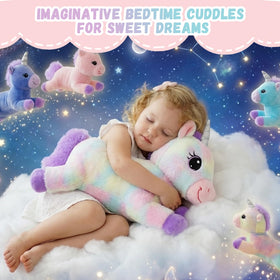 Close-up of soft plush material from Little Tigers unicorn toy for cozy hugs.