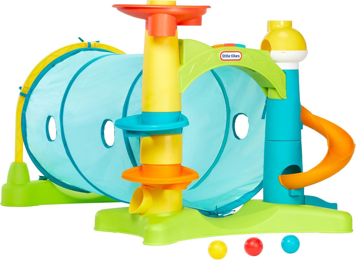 Little Tikes 2-in-1 Activity Tunnel crawl-through view for toddlers indoors