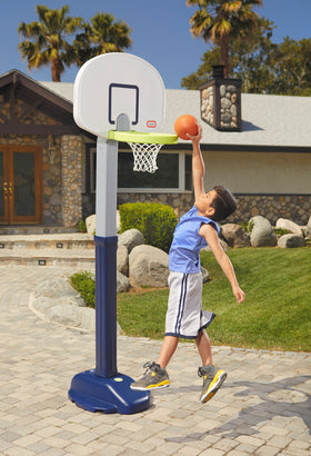Little Tikes Adjust and Jam Pro ball blue, kid-sized for easy shooting.