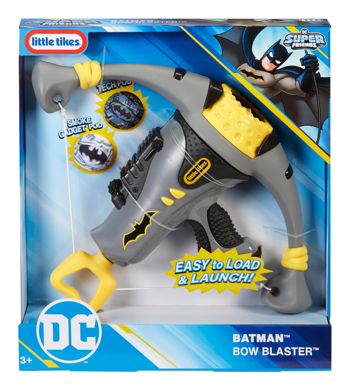 Little Tikes Batman Bow Blaster soft pods promote safe play.