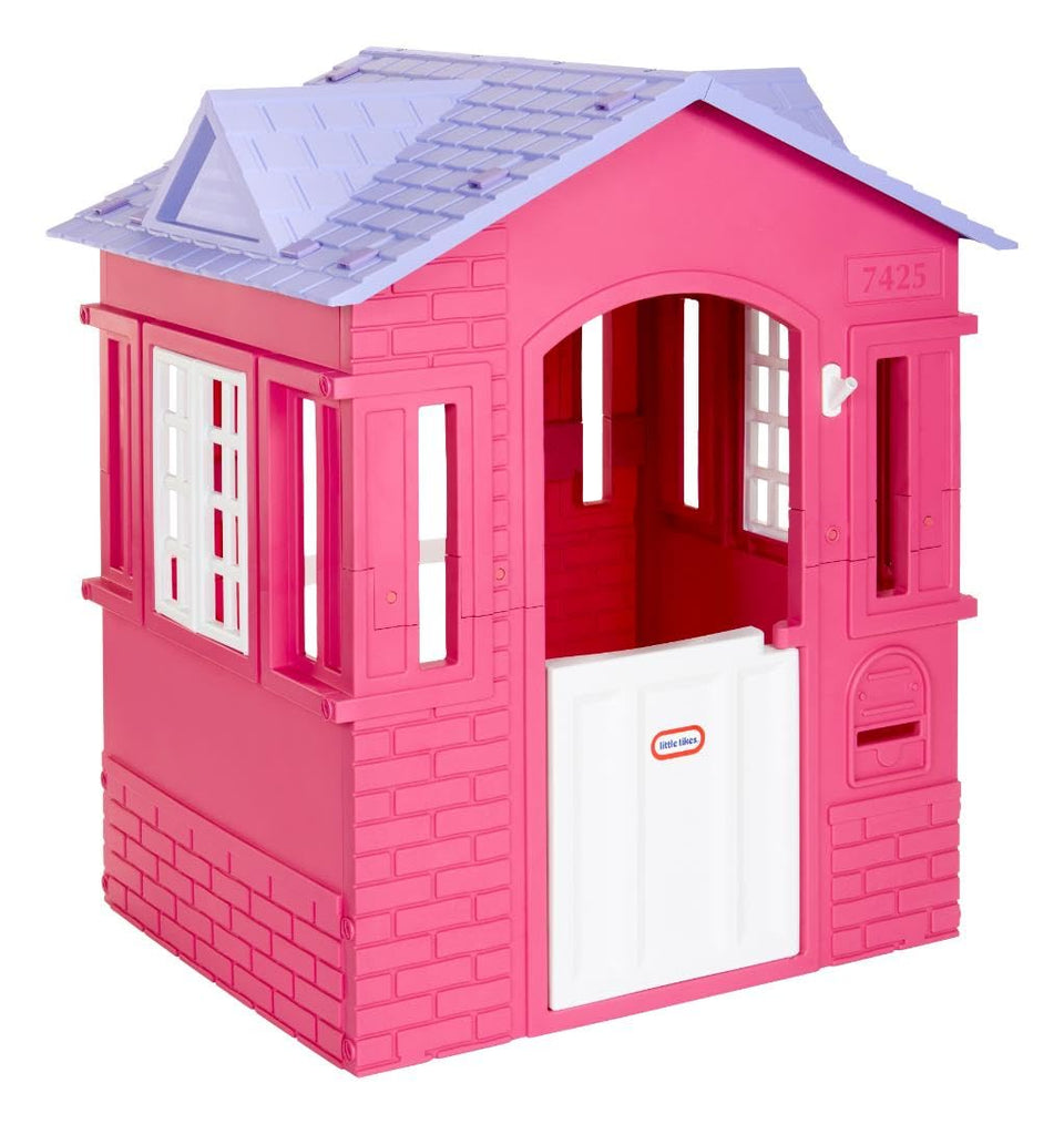 Little Tikes Cape Cottage pink front view for indoor outdoor pretend play