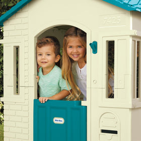 Little Tikes Cape Cottage Playhouse Blue Large assembly-friendly design for quick setup.