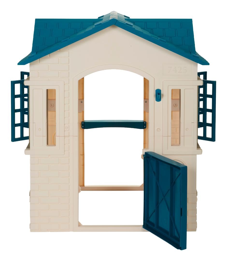 Little Tikes Cape Cottage Playhouse Blue Large flag holder for pretend parades.