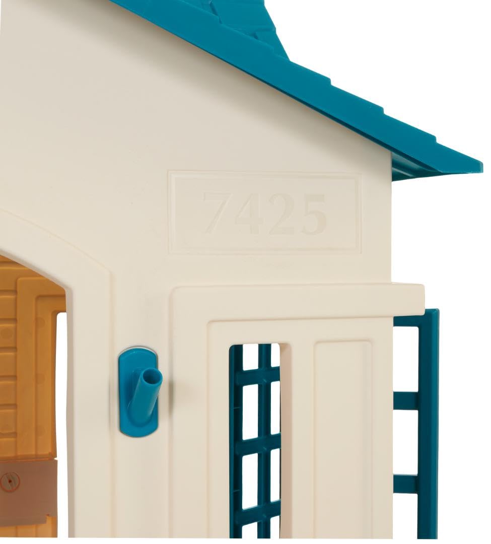 Little Tikes Cape Cottage Playhouse Blue Large working shutters for interactive scenery changes.