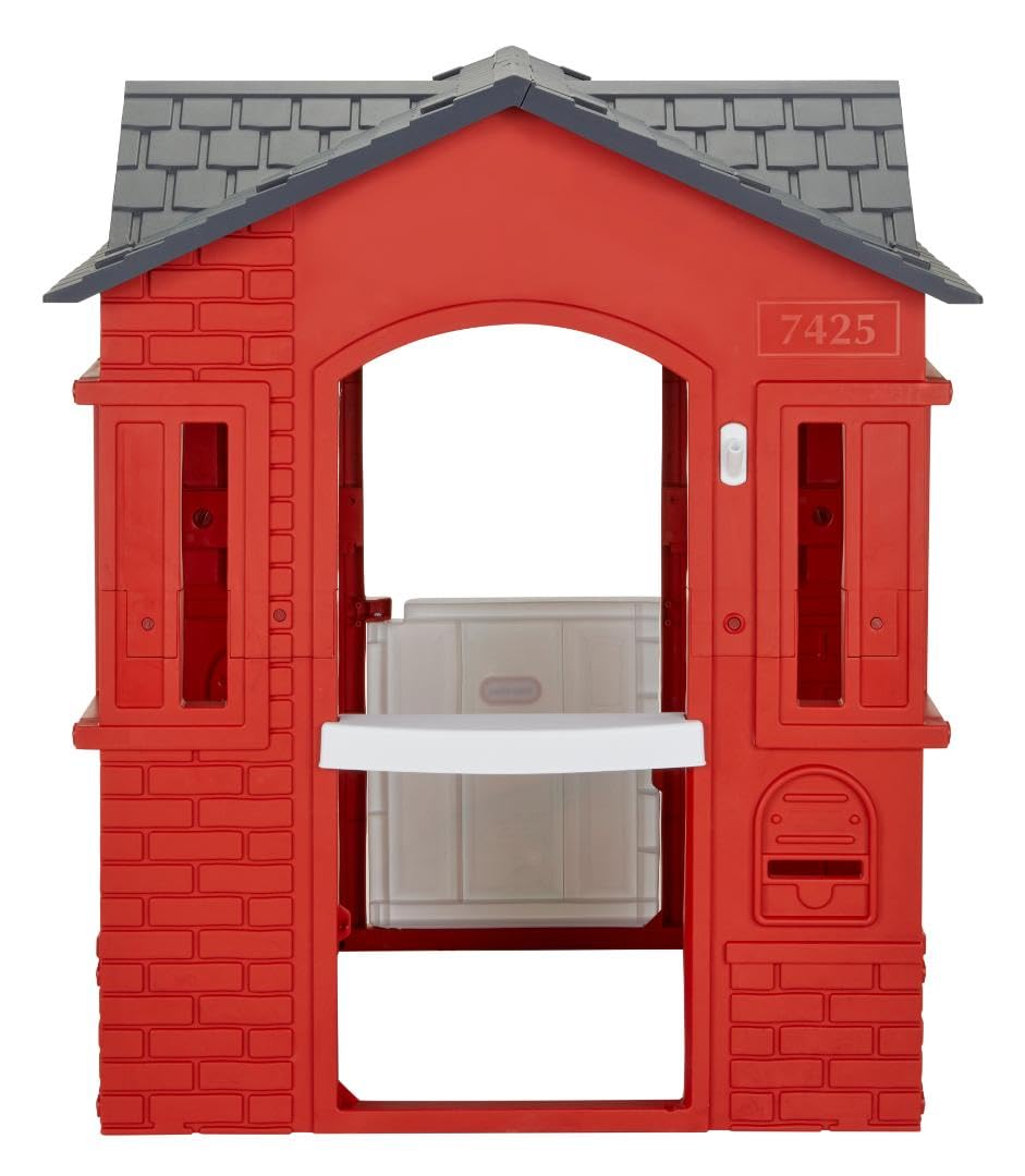 Little Tikes Cape Cottage Red easy-assembly design for quick setup.