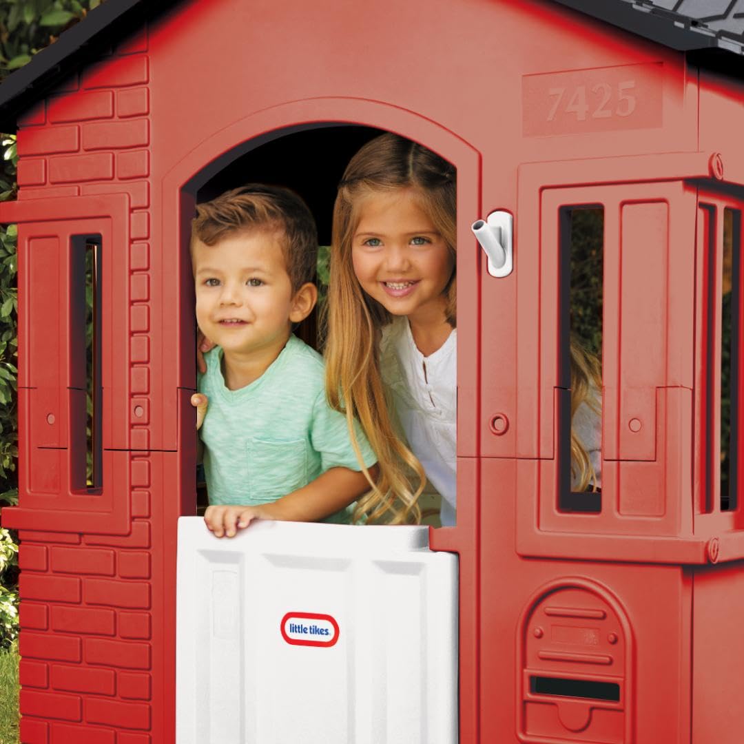 Little Tikes Cape Cottage Red mail slot supports interactive role play.