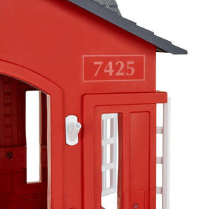 Little Tikes Cape Cottage Red working windows inviting pretend play indoors.