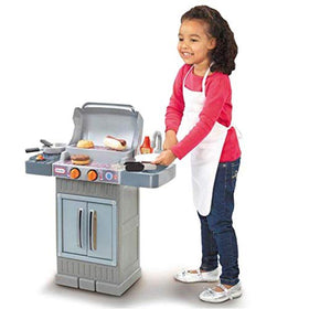 Little Tikes Cook 'n Grow BBQ Grill Gray ready for indoor-outdoor play.