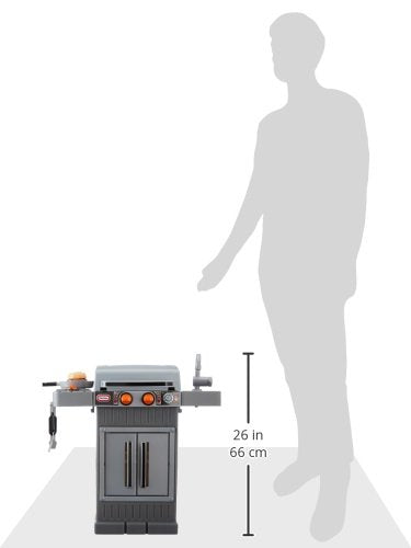 Little Tikes Cook 'n Grow BBQ Grill Gray features sink and side burners.