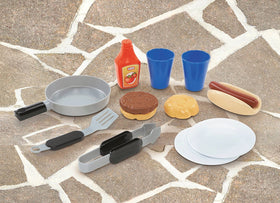 Little Tikes Cook 'n Play BBQ brown back counter adds extra play space.