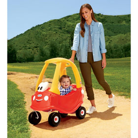 Little Tikes Cozy Coupe 30th Anniversary side view highlights accessible seating and classic ride-on fun