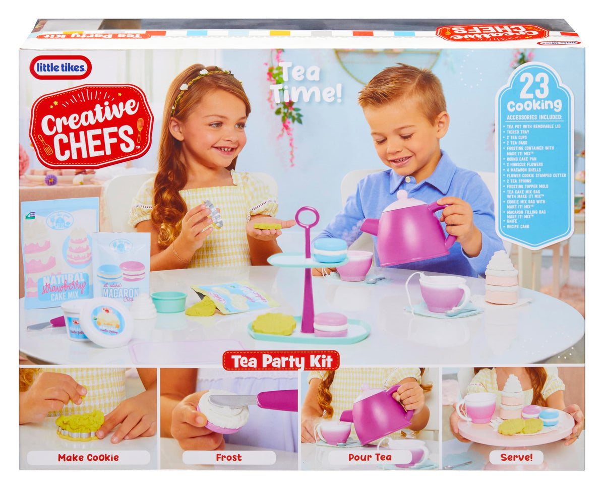 Little Tikes Creative Chefs tea party kit with complete accessories for pretend hosting