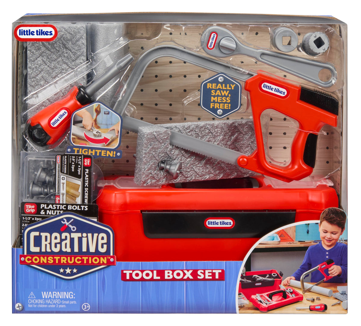 Little Tikes child playing with the Creative Construction set promoting imaginative group play