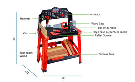 Little Tikes Creative Construction Workbench hyper-detailed tools inspire realistic pretend play.