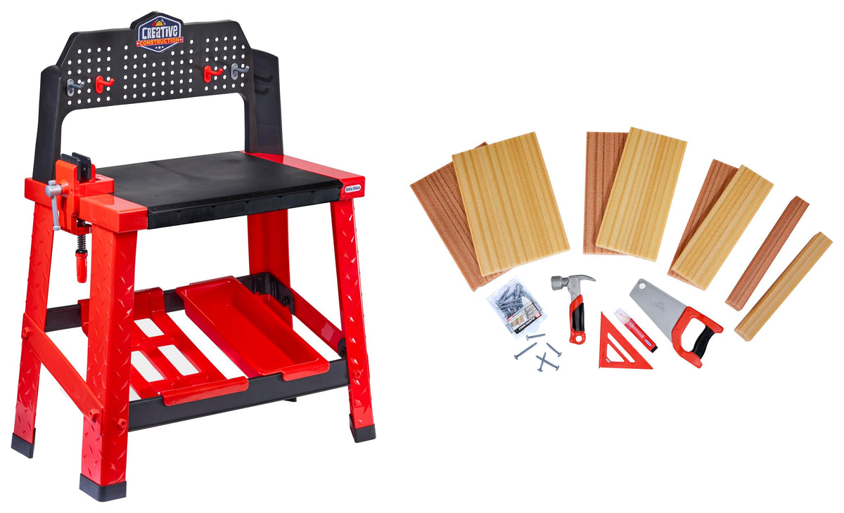 Little Tikes Creative Construction Workbench full setup for imaginative building adventures.