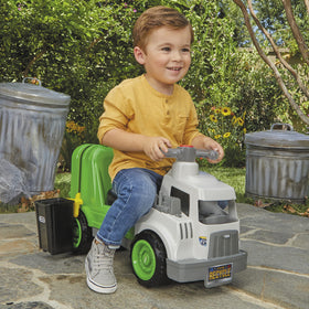 Little Tikes Dirt Diggers garbage truck with trash bin attachment for interactive pretend cleanup.