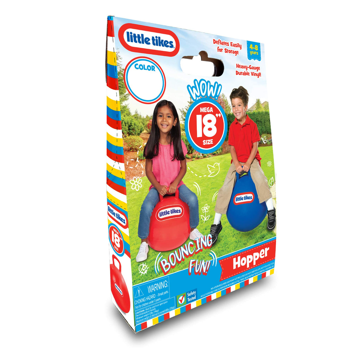 Little Tikes hopper deflates easily for compact storage after use.