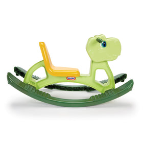 Little Tikes Easy Rockin' Dino featuring footrests for added foot security and balance.