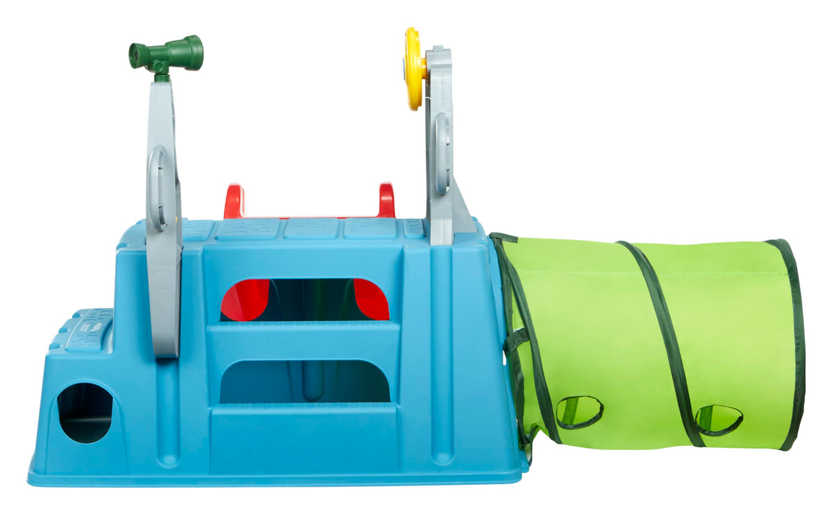 Storage lid feature on Little Tikes Easy Store Slide & Explore simplifies cleanup after play.