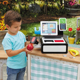 Little Tikes First Self-Checkout Stand payment keypad detail for role-play transactions.