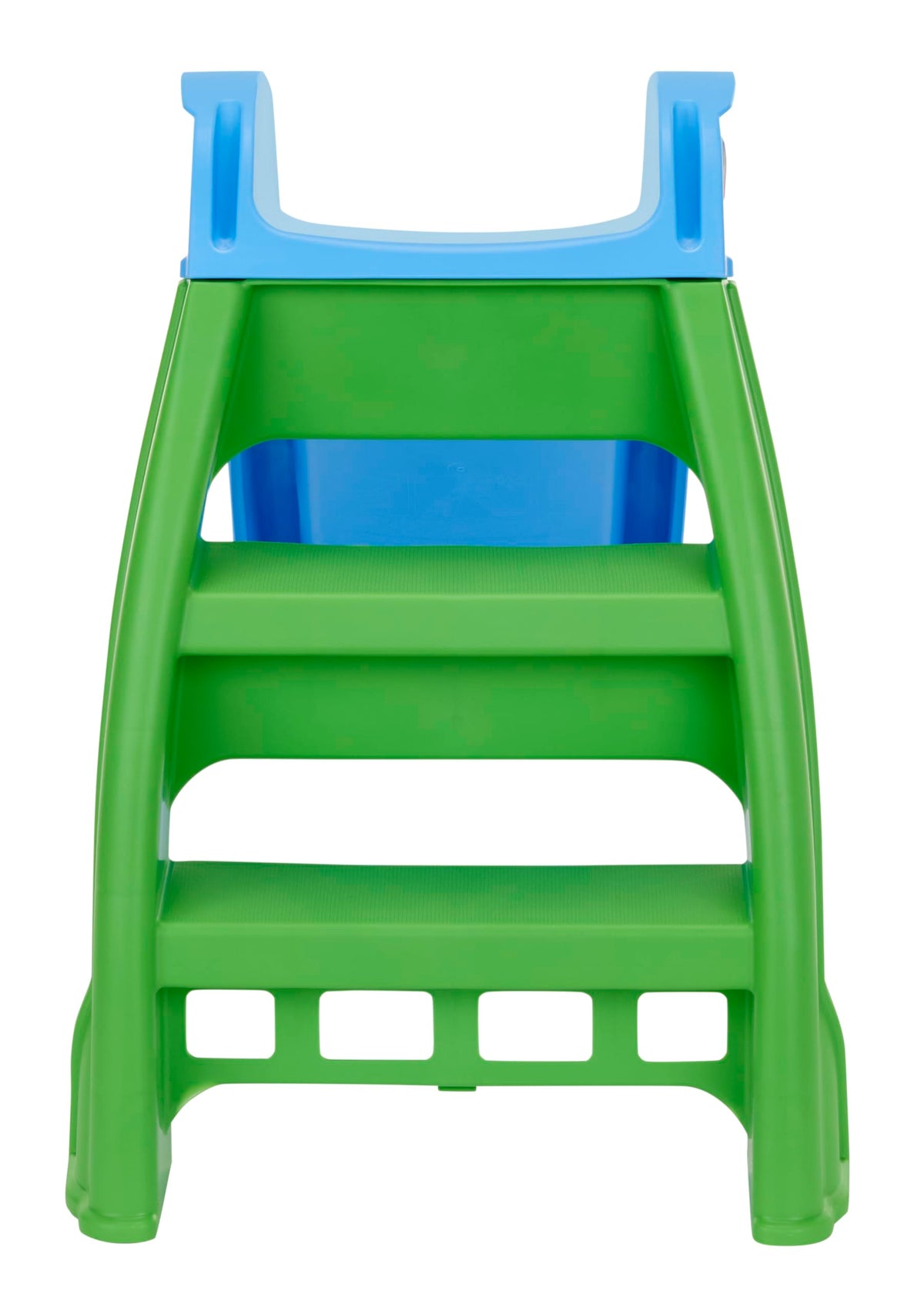 Little Tikes First Slide blue-green, top view, helps develop balance and coordination during play.