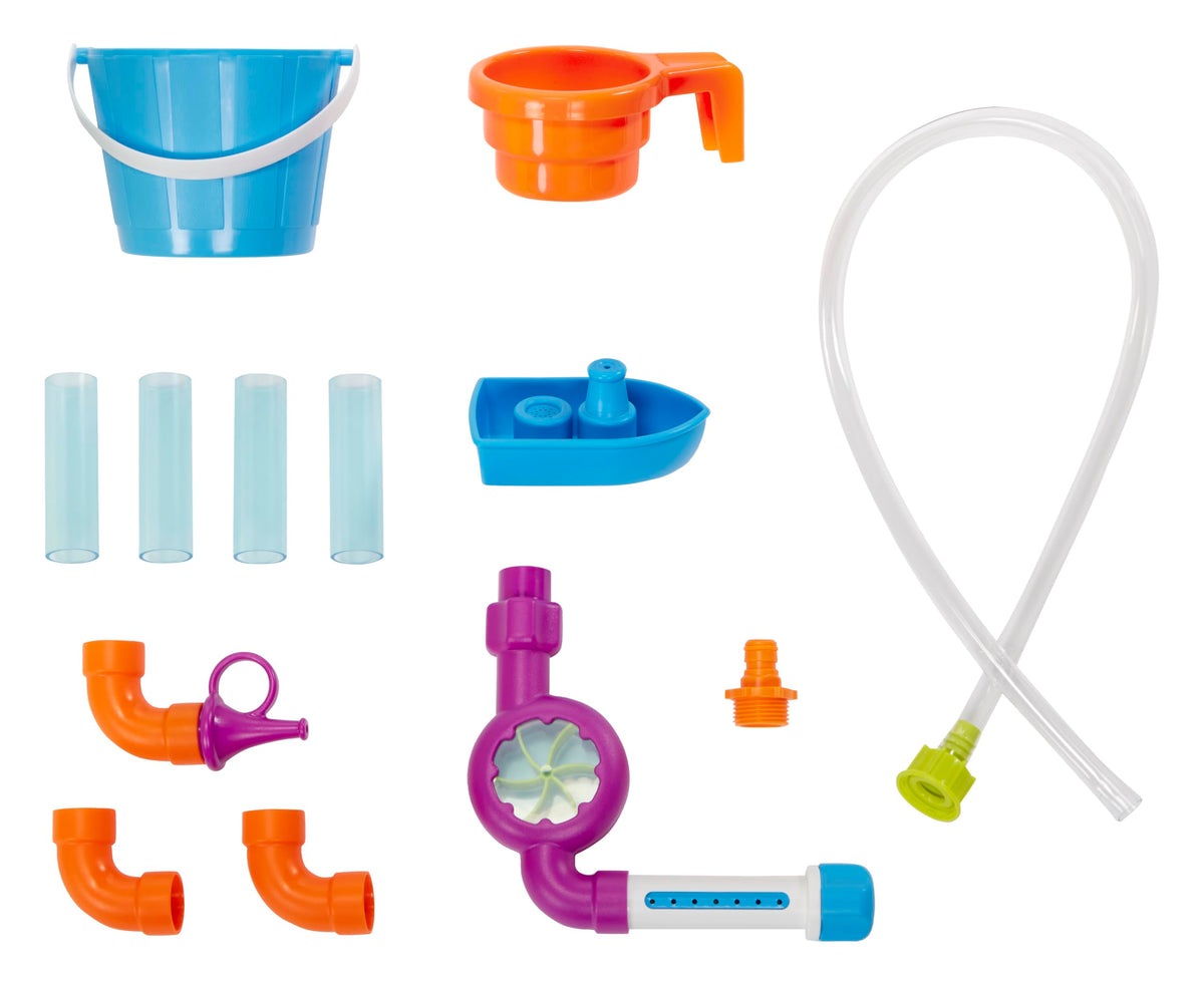 Little Tikes Flowin’ Fun interchangeable pipes set enables endless puzzle-like builds.