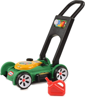 Little Tikes Gas 'n Go Mower push action invites toddlers to explore movement and pretend mowing.