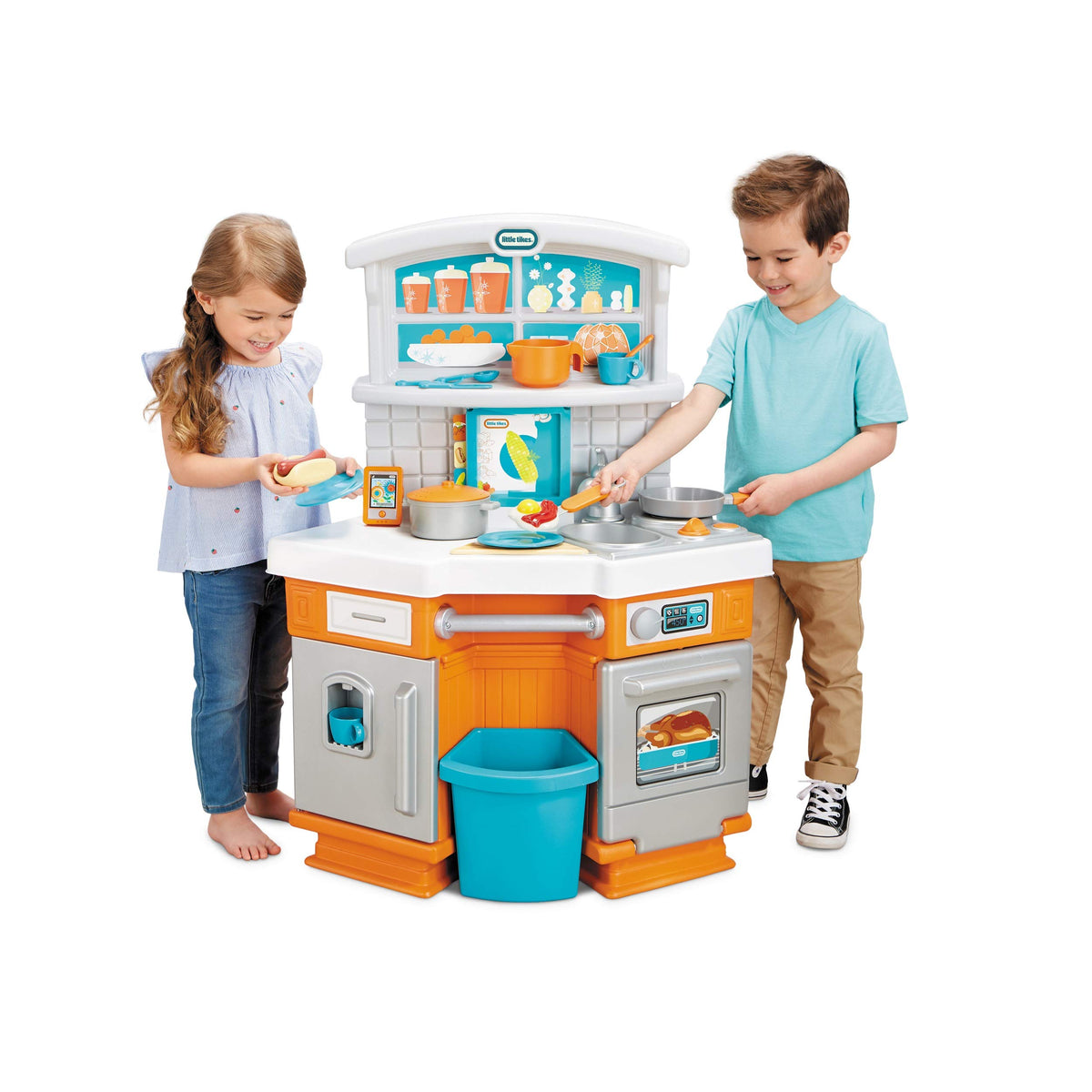 Little Tikes Home Grown Kitchen front view, compact and versatile for small spaces