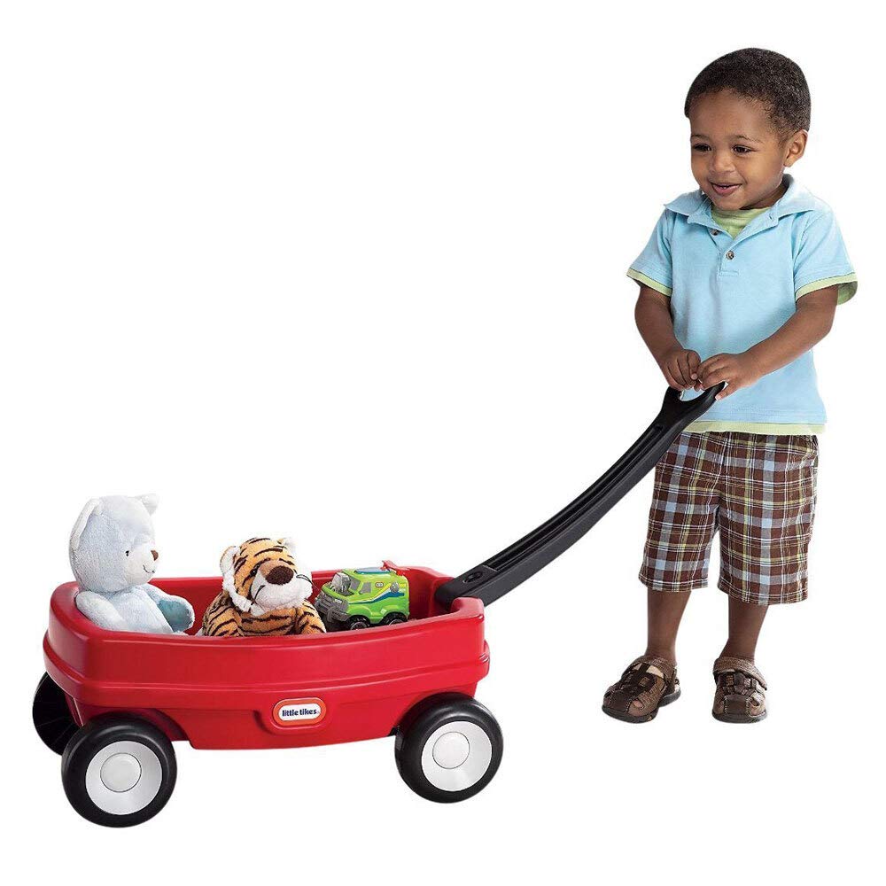 Little Tikes Lil’ Wagon durable plastic, safe for indoor and outdoor use.