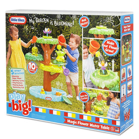 Little Tikes Magic Flower Water Table includes 10+ accessories for extended imaginative play.