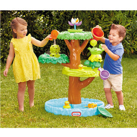 Little Tikes Magic Flower Water Table spinning turtles entertain kids during water play.
