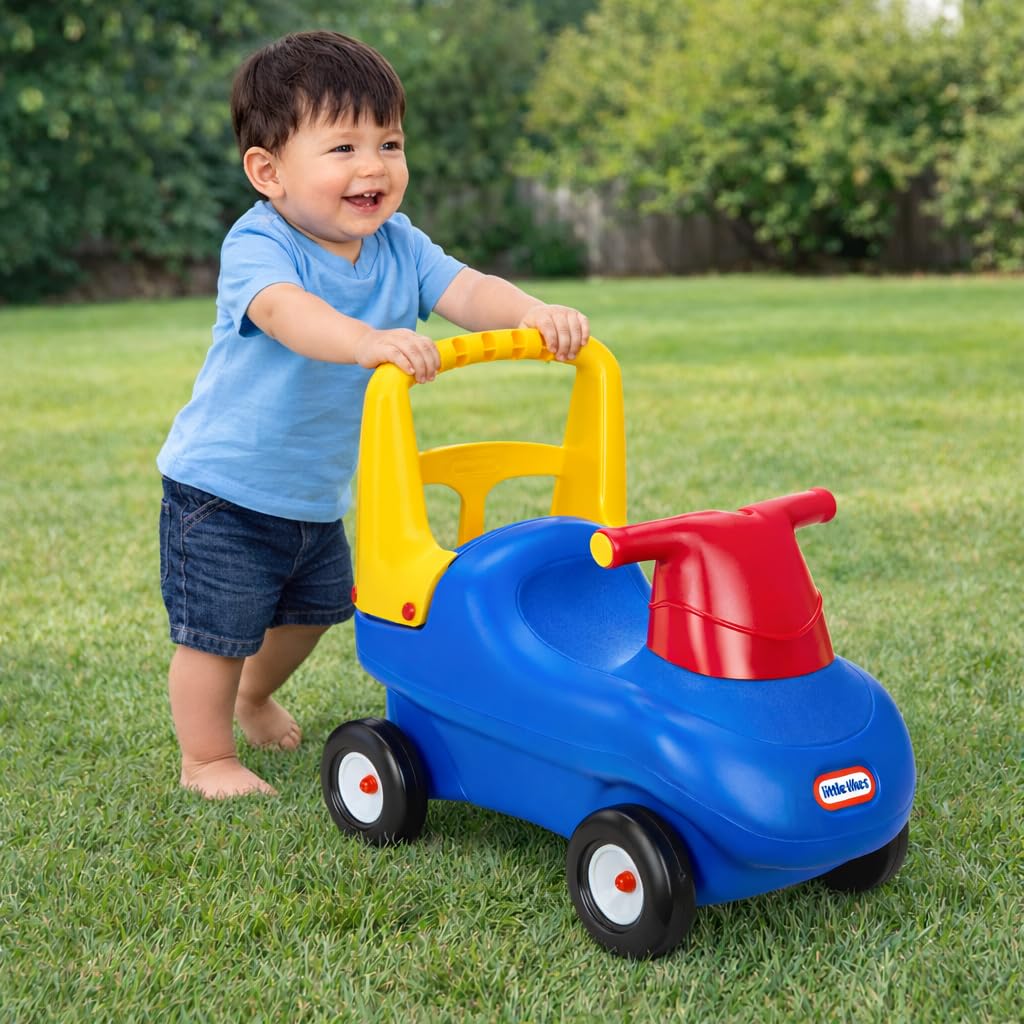 Little Tikes Push and Ride Racer indoor outdoor use highlights versatility