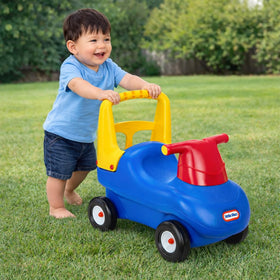 Little Tikes Push and Ride Racer indoor outdoor use highlights versatility