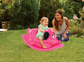 Little Tikes Rockin' Puppy Magenta indoor-outdoor use, durable surface for versatile play.