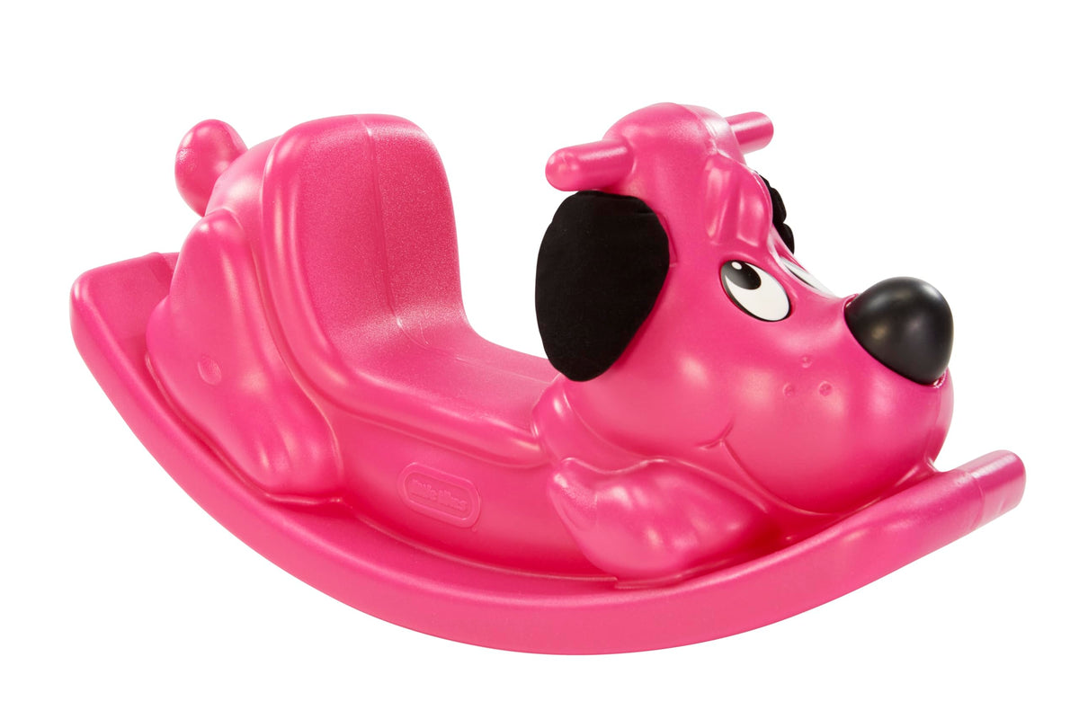 Little Tikes Rockin' Puppy Magenta seat detail, helps prevent forward or backward tipping.
