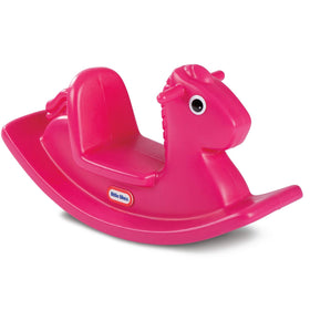 Little Tikes Rocking Horse Magenta Small front view for safe indoor rocking