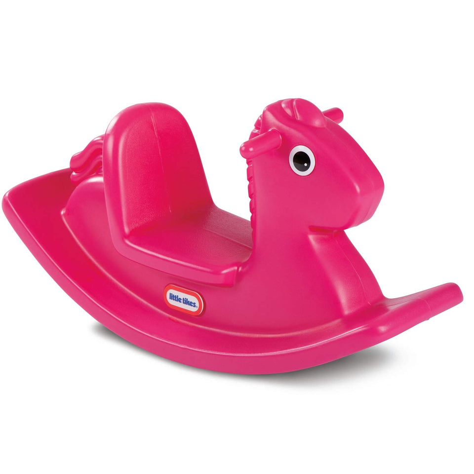 Little Tikes Rocking Horse Magenta Small front view for safe indoor rocking