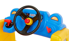 Little Tikes School Bus Climber ignition clicker supports interactive role-play sessions.