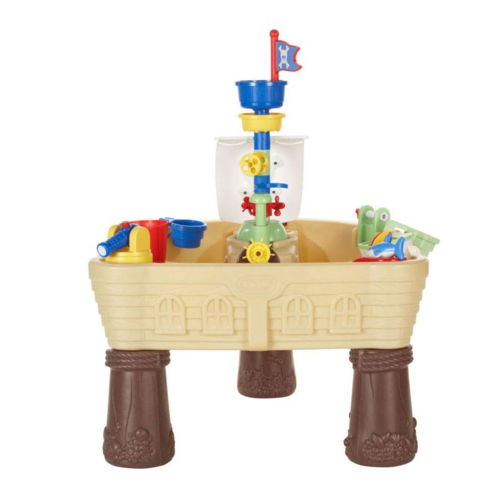 Little Tikes ship spinners create current moving floating pieces across the table.