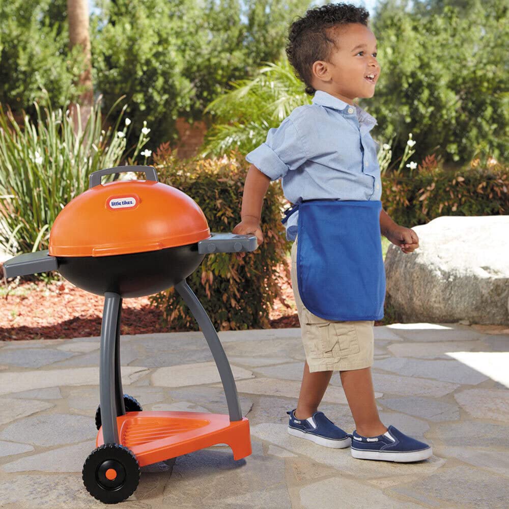 Little Tikes Sizzle and Serve Grill Kitchen accessories including tongs and spatula