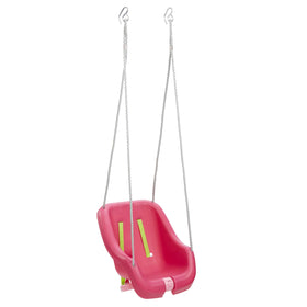 Little Tikes Snug 'n Secure swing magenta shoulder straps keep baby securely seated