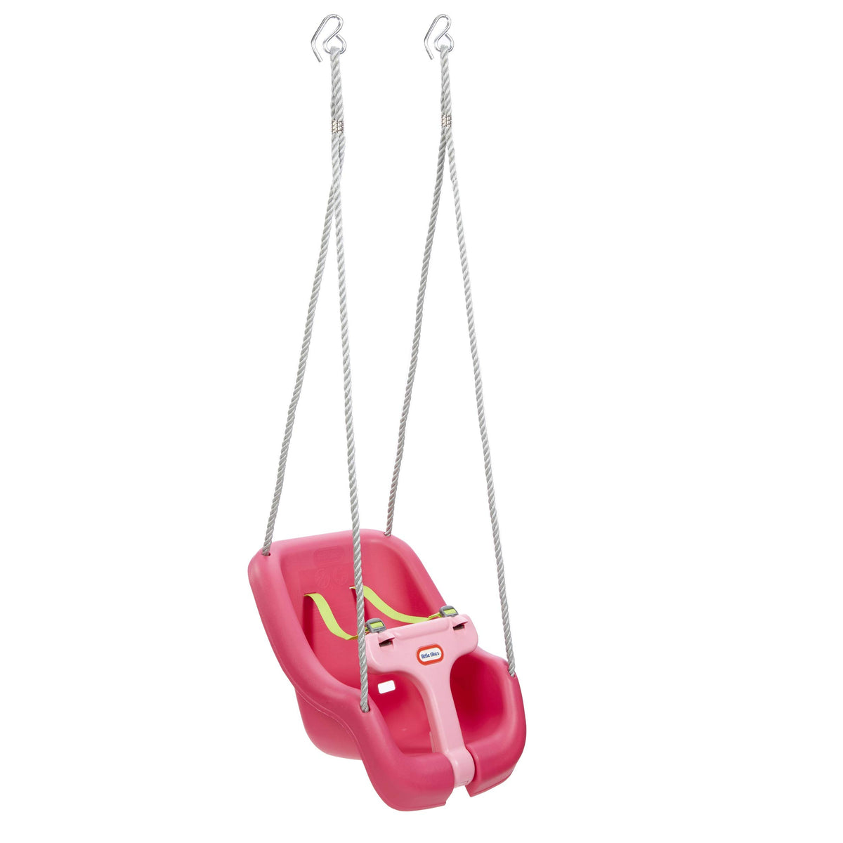 Little Tikes Snug 'n Secure swing magenta with rotating T-bar for easy loading