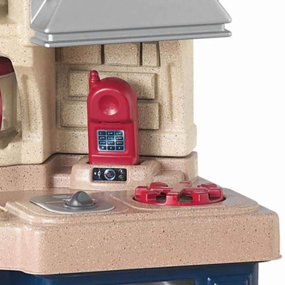Little Tikes Super Chef Kitchen cabinet storage keeps toys organized