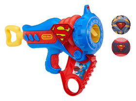 Little Tikes Superman Boom Blaster front view showing the front loading action for easy use