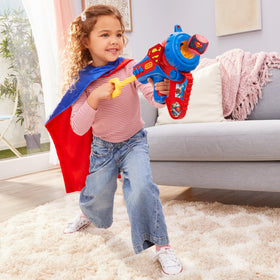Little Tikes Superman Boom Blaster with pod storage ring for extra pod safety