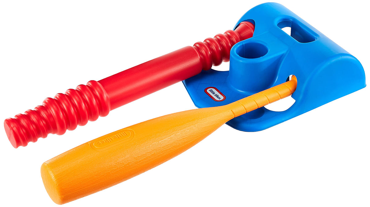 Adjustable tee height grows with toddler's batting skills